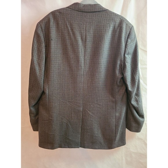 Austin Reed Men's (43R) Blue, Black, Olive Wool Sports Coat Jacket, Made in USA - Picture 5 of 16